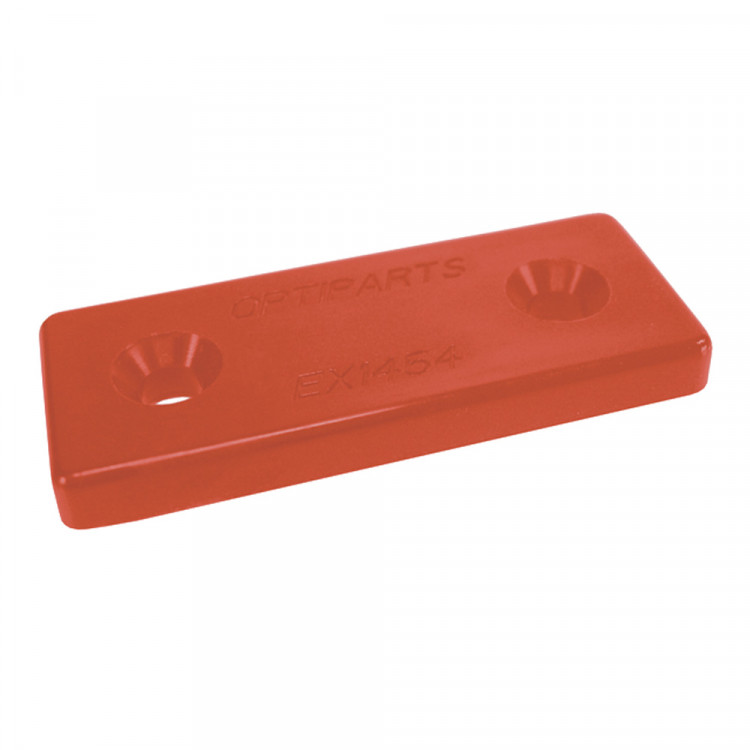 Optiparts MOUNTINGPLATES PLASTIC - RED - 10 PIECES
